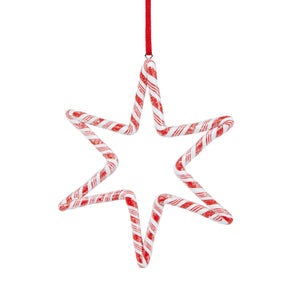 Candy Cane Star Hanging Ornament