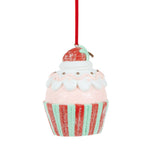 Cupcake With Strawberry Hanging Ornament