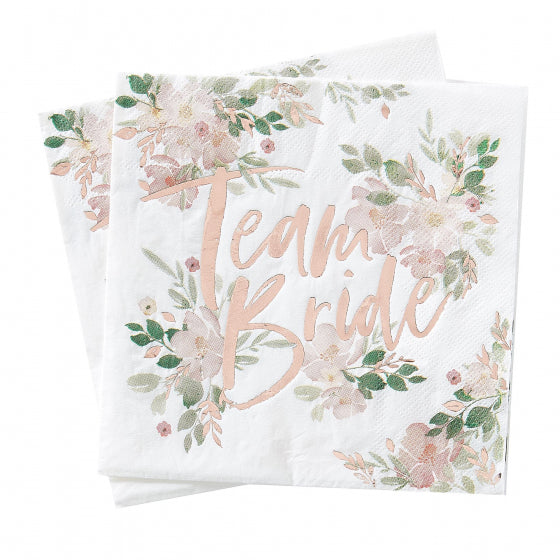
                  
                    Load image into Gallery viewer, Team Bride Floral Hen Party Napkins
                  
                