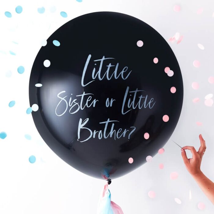 Gender Reveal Little Brother Or Sister Balloon Kit