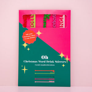 
                  
                    Load image into Gallery viewer, Glitter Christmas Word Drink Stirrers
                  
                