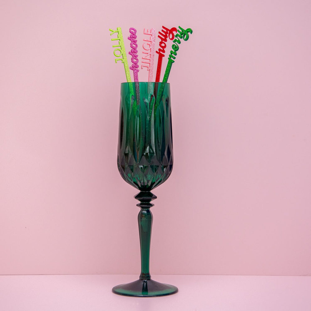 
                  
                    Load image into Gallery viewer, Glitter Christmas Word Drink Stirrers
                  
                