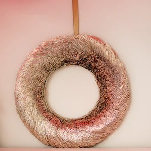 
                  
                    Load image into Gallery viewer, Gold/Rose Gold Ombre` Tinsel Christmas Wreath
                  
                