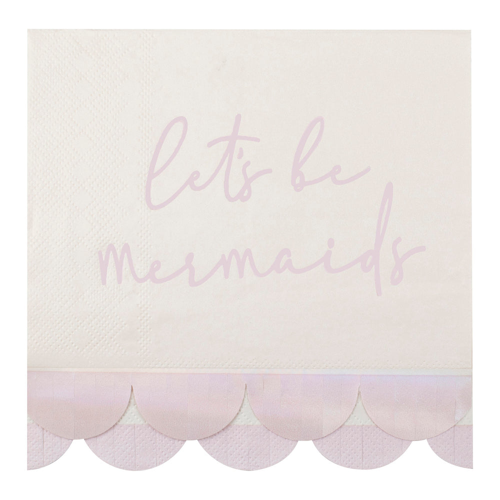 Mermaid Paper Napkins Let's Be Mermaids
