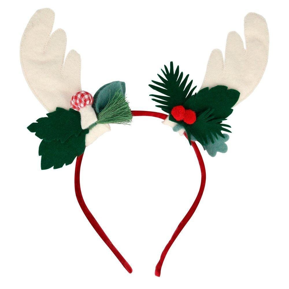Reindeer Headband With Holly