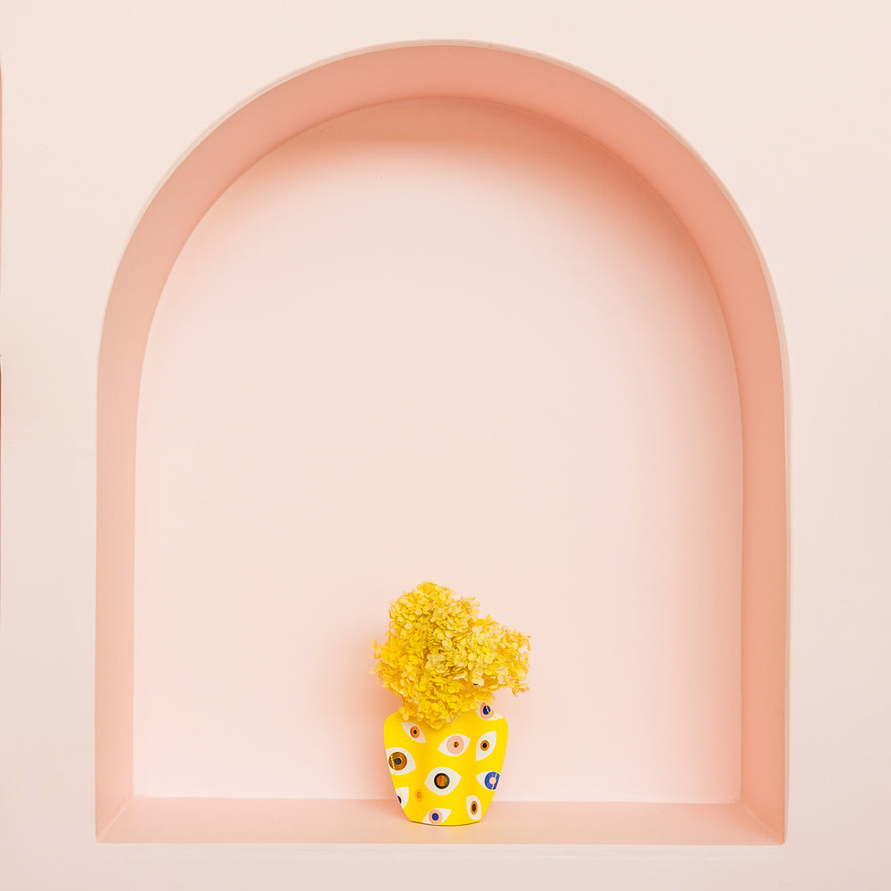 Nazar Yellow Mini Paper Vase