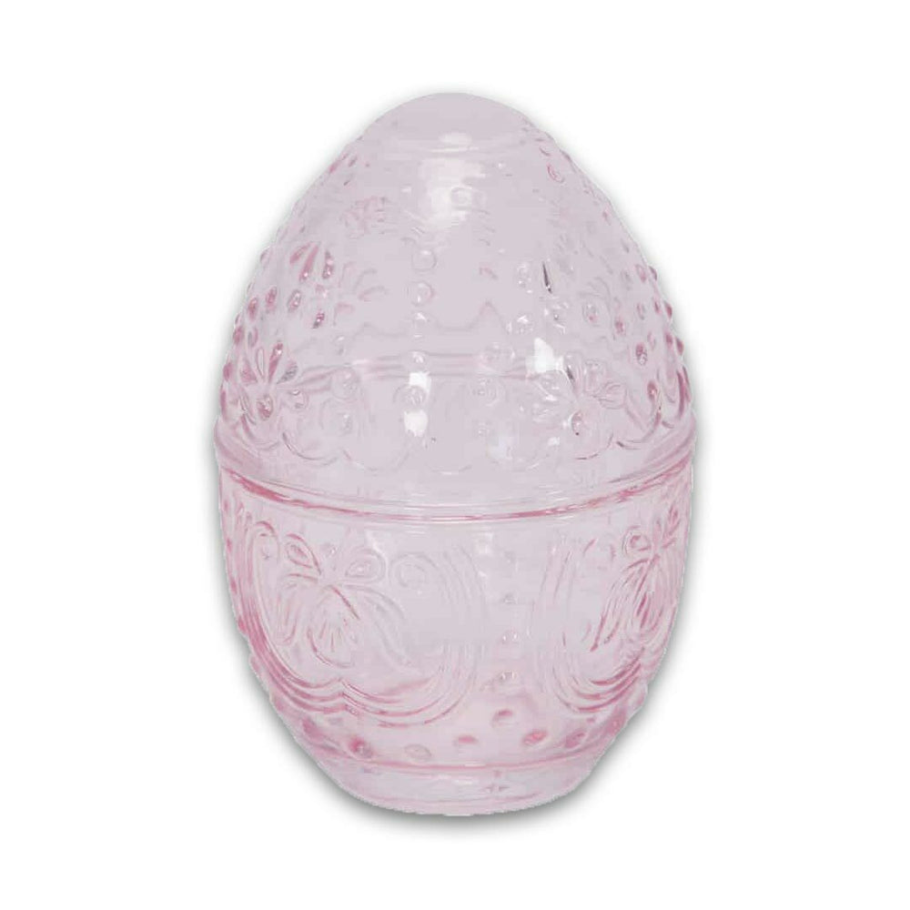 Pink Glass Easter Egg