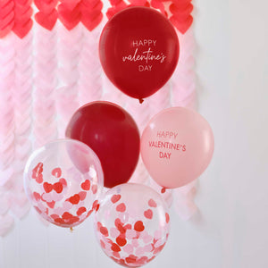 
                  
                    Load image into Gallery viewer, Pink, Red and Confetti Valentines Balloons Bundle
                  
                