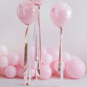 
                  
                    Load image into Gallery viewer, Rose Gold and Pink Streamer Balloon Tails
                  
                