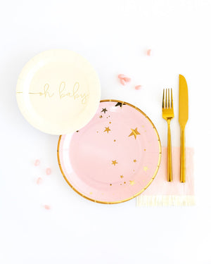 
                  
                    Load image into Gallery viewer, Baby Pink Star Plates
                  
                