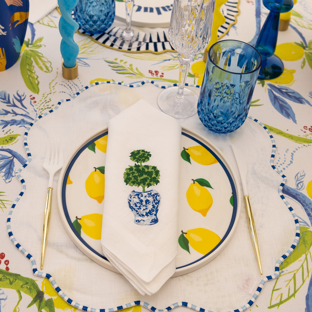 
                  
                    Load image into Gallery viewer, Bleu Embroidered Napkin Set
                  
                