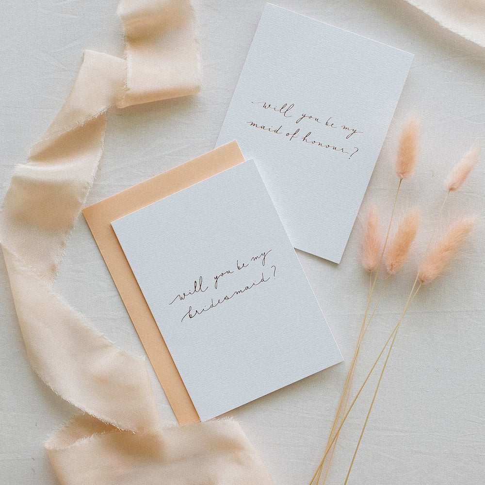 Will You Be My Maid Of Honour - Linen Card