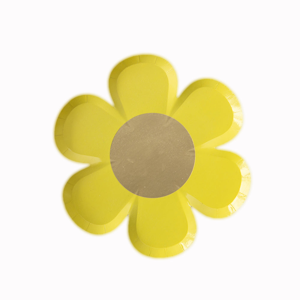Daisy Side Plate Yellow 8pk