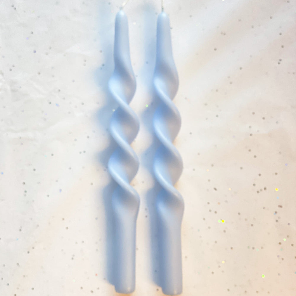 Twist Candle - Powder Blue 28cm