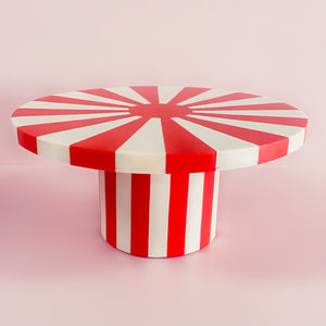 
                  
                    Load image into Gallery viewer, Sunburst Resin Cake Stand Red Pre-Order
                  
                