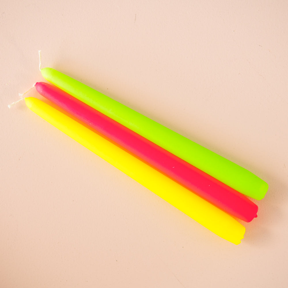 Neon Tapered Candle