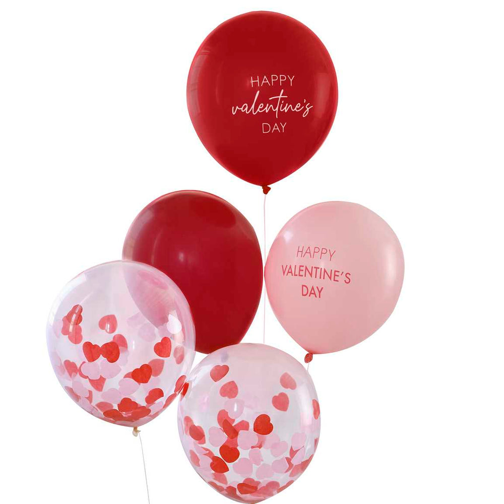 
                  
                    Load image into Gallery viewer, Pink, Red and Confetti Valentines Balloons Bundle
                  
                