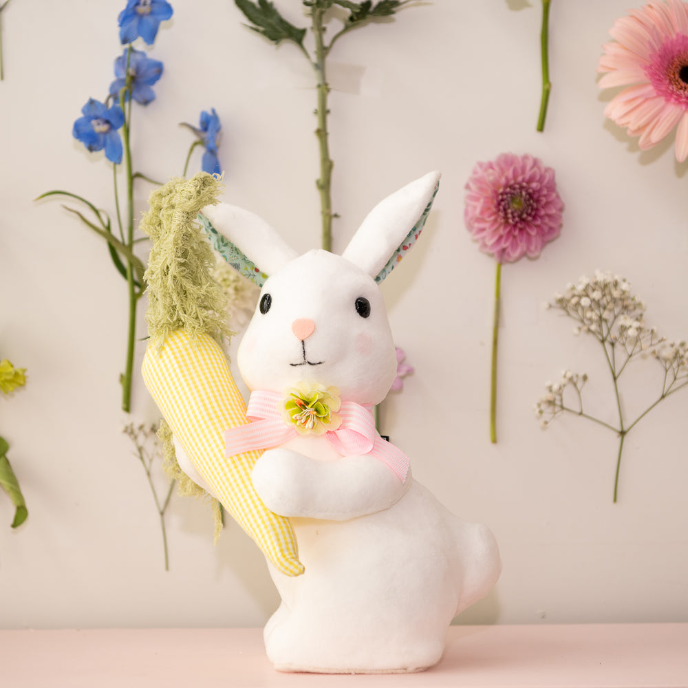 Yellow Floral Standing Bunny
