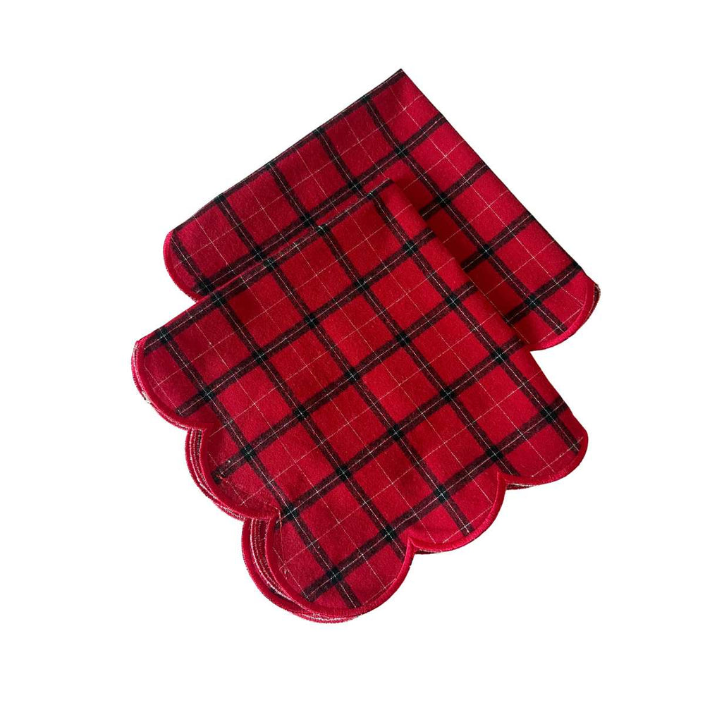 
                  
                    Load image into Gallery viewer, Red Tartan Napkin Set (6 Pack)
                  
                