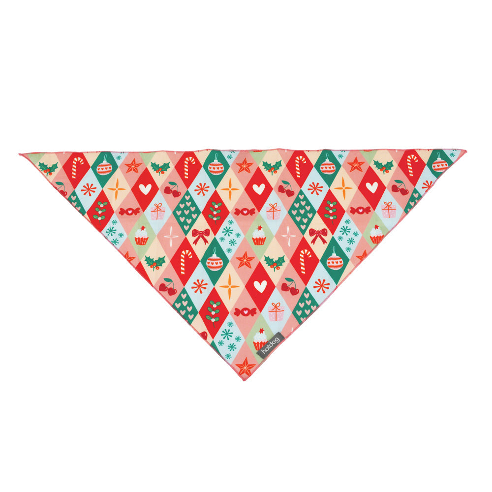 
                  
                    Load image into Gallery viewer, Dog Bandana - Christmas Harlequin
                  
                