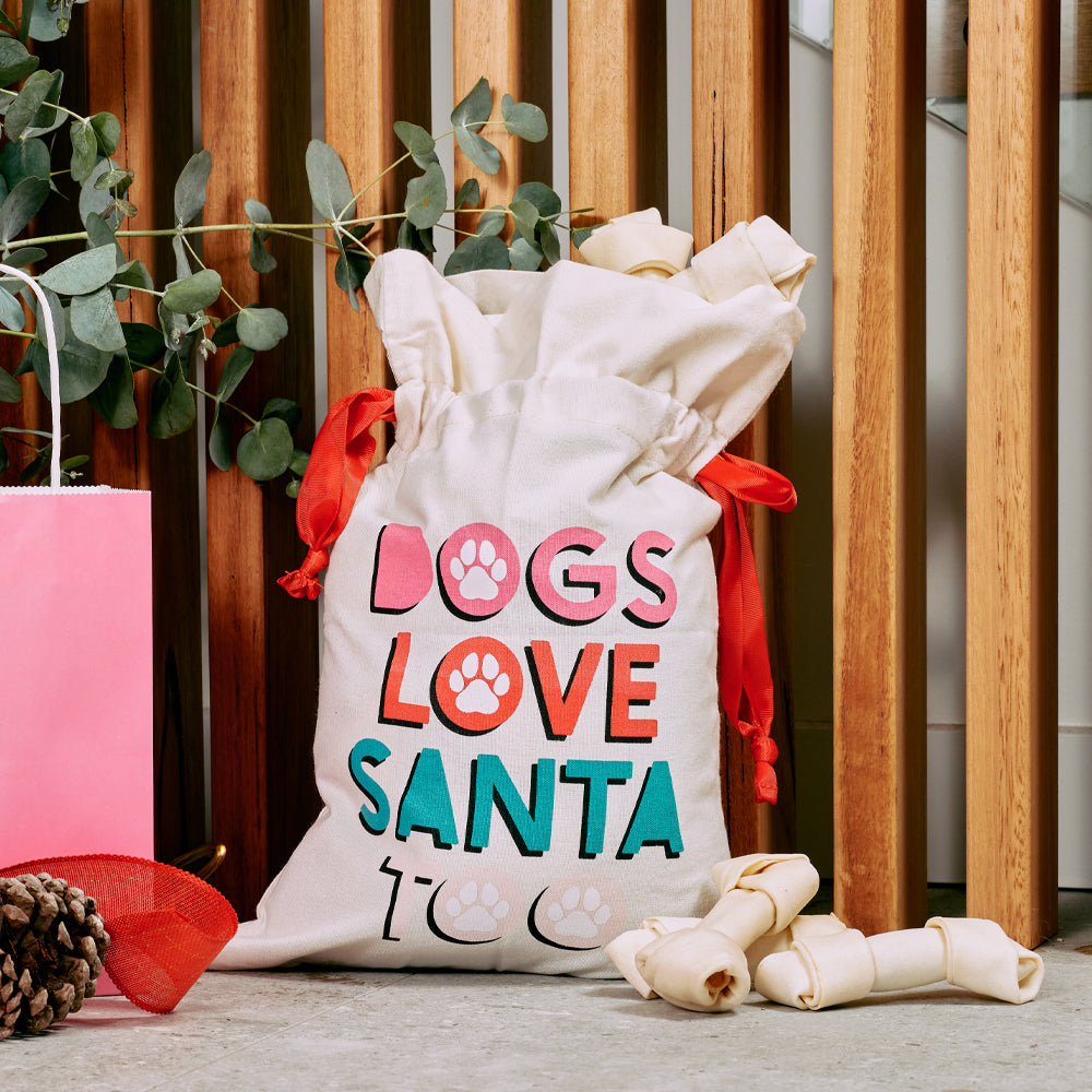 Pet Santa Sack - Dogs Love Santa Too