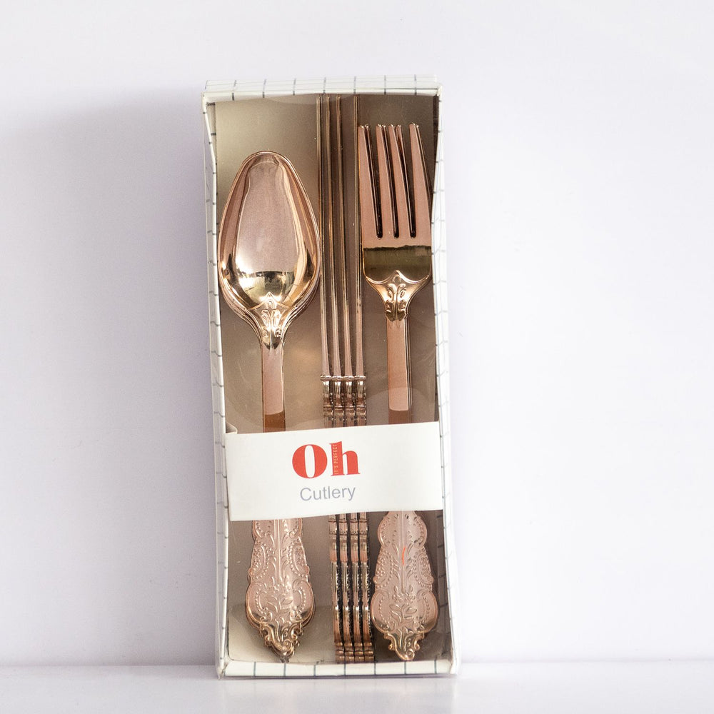 
                  
                    Load image into Gallery viewer, Rose Gold Cutlery Set
                  
                