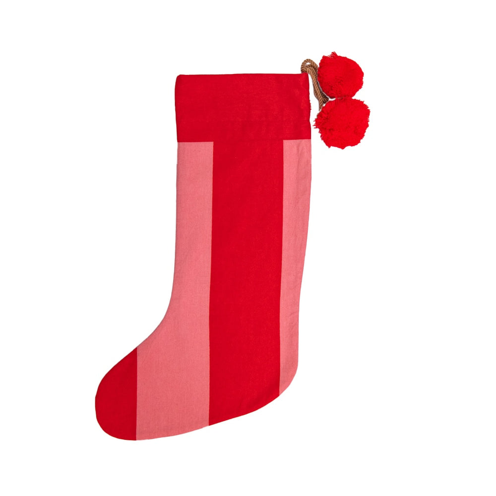
                  
                    Load image into Gallery viewer, Red Pink Striped Stocking
                  
                