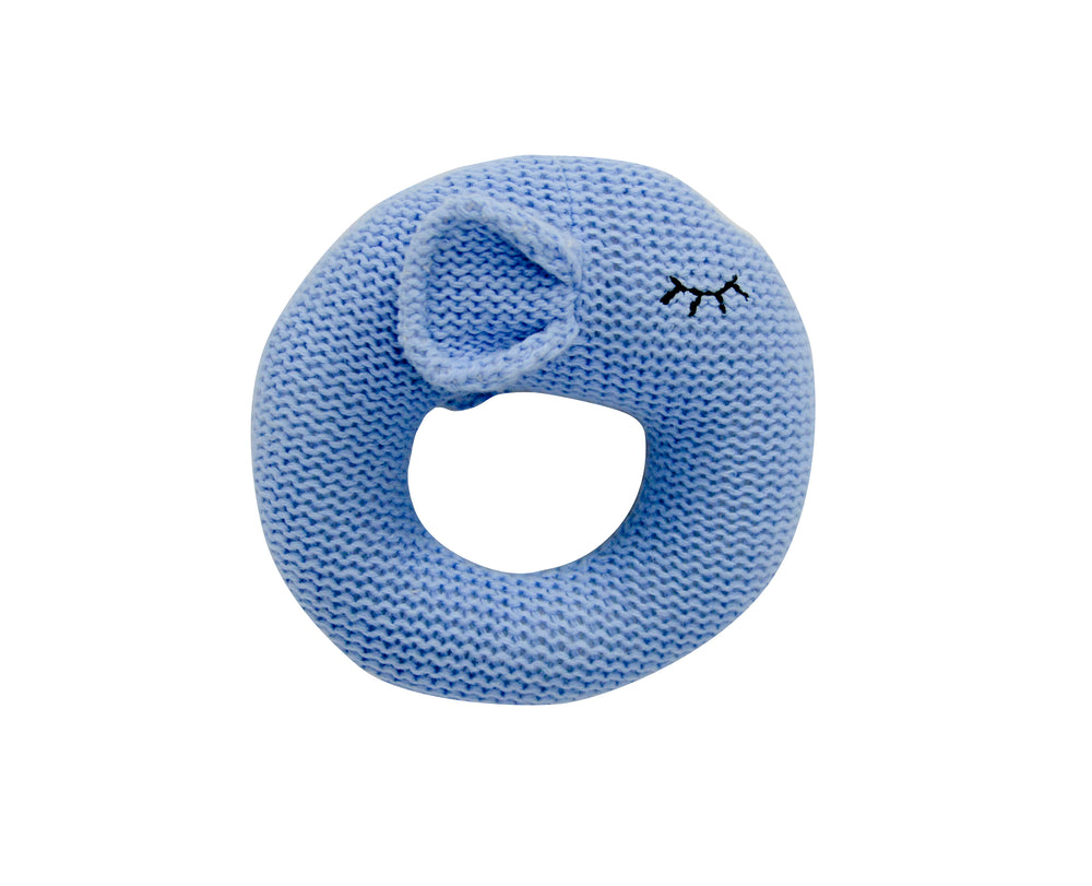 Knitted Elephant Ring Rattle