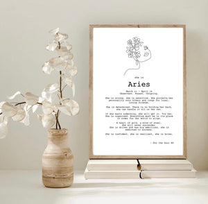 
                  
                    Load image into Gallery viewer, Zodiac Necklace and Posy Gift Box - Aries
                  
                