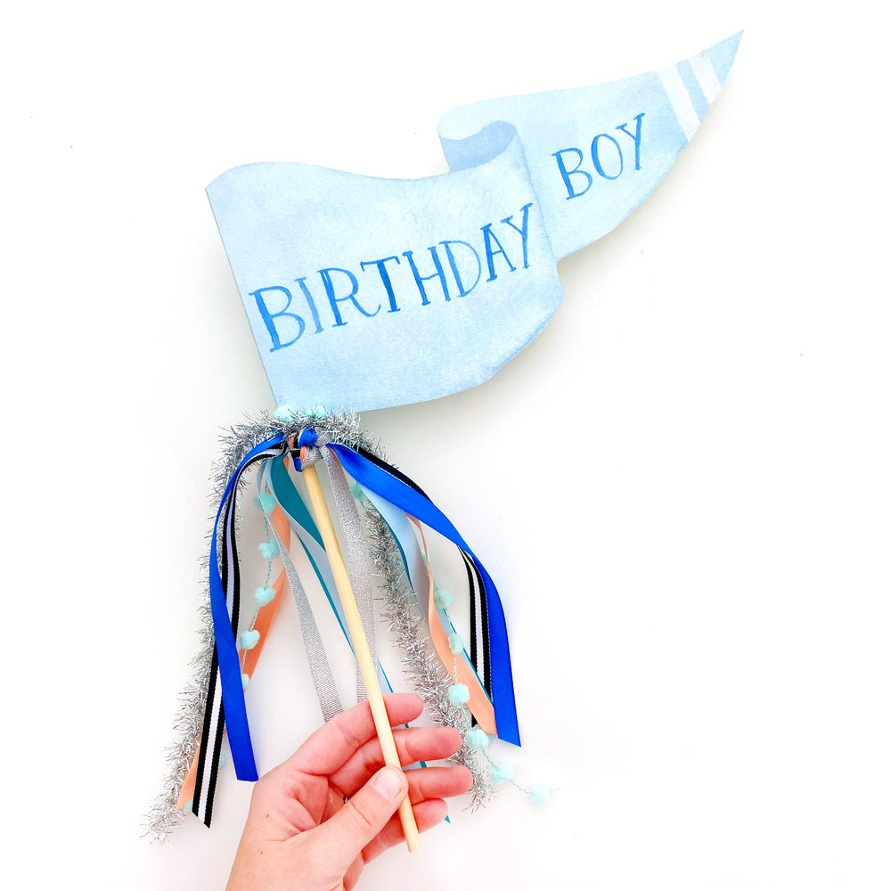 
                  
                    Load image into Gallery viewer, Birthday Boy Party Flag
                  
                