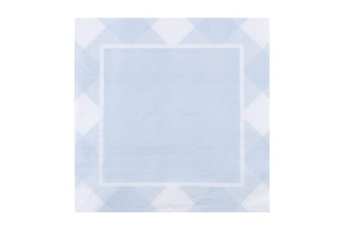 Periwinkle Gingham Paper Lunch Napkin