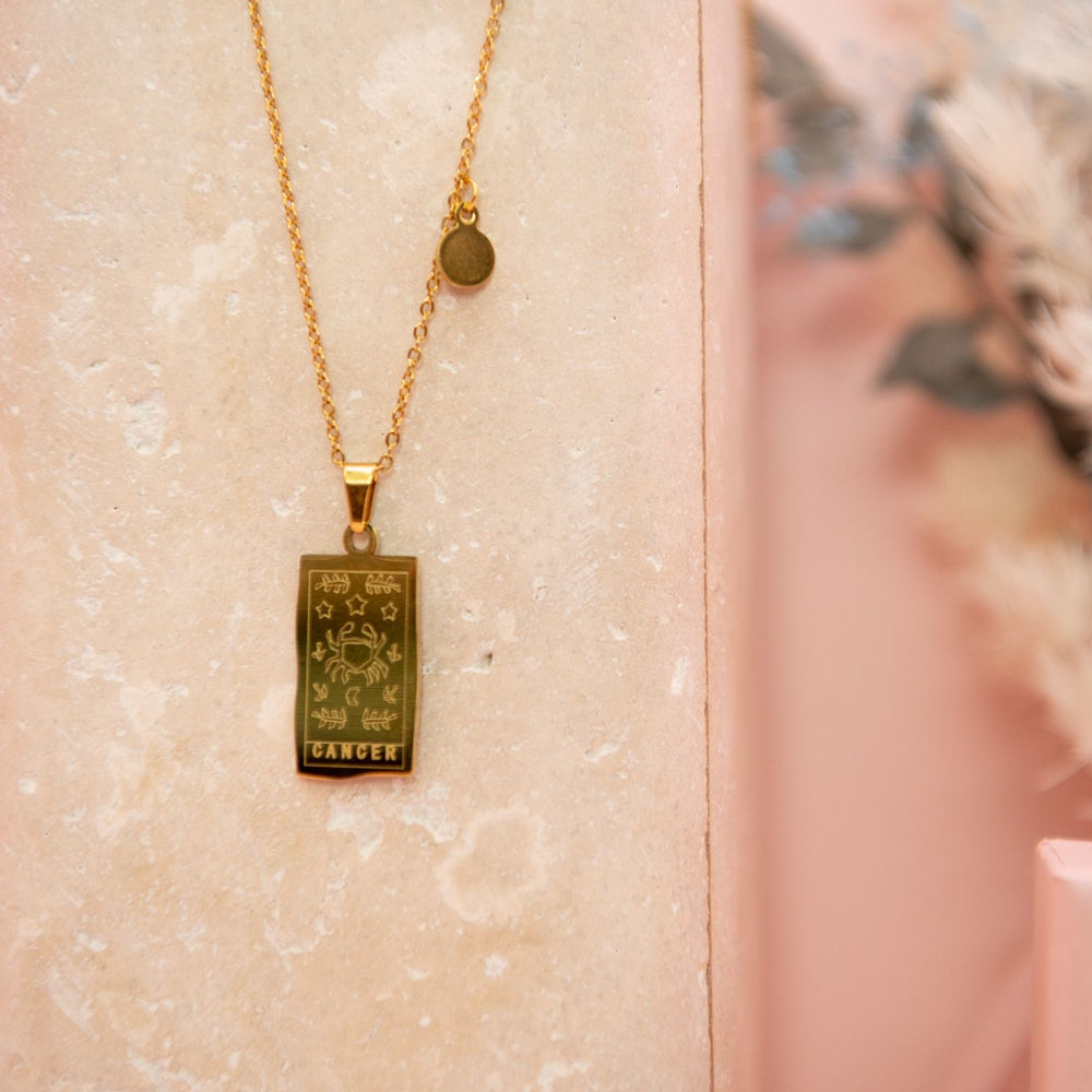 
                  
                    Load image into Gallery viewer, Zodiac Necklace and Print Gift - Cancer
                  
                