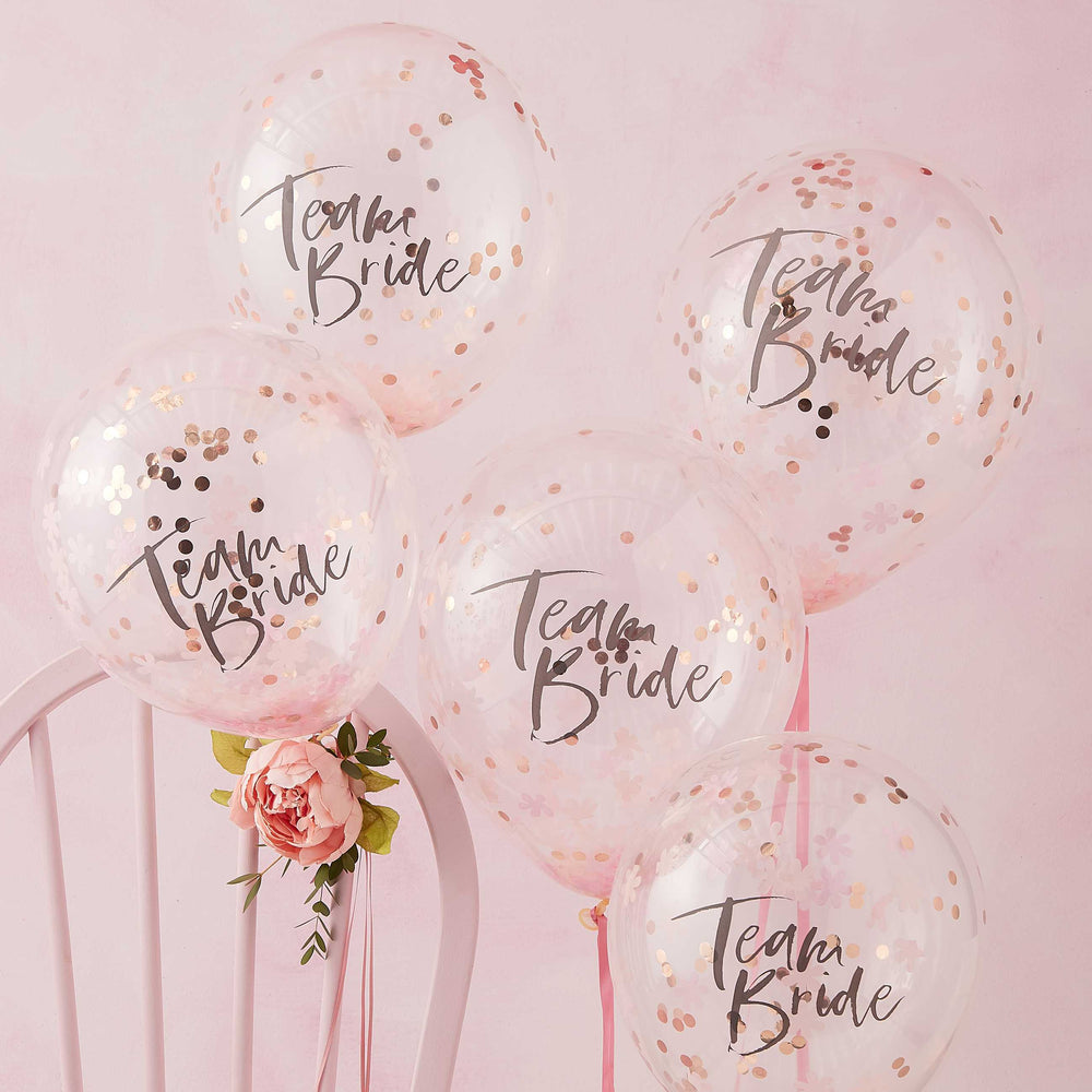Confetti Filled Floral Hen Party Balloons