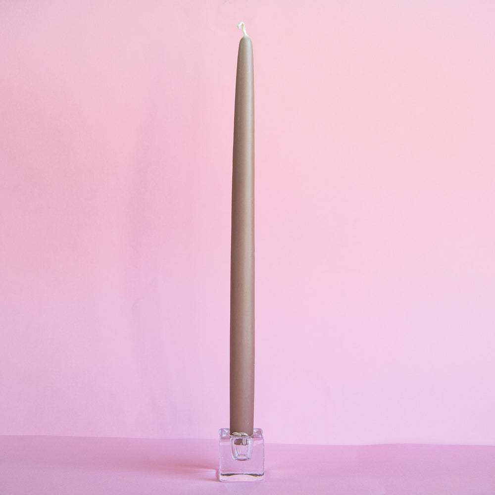Tapered Candle - Sandstone 38cm