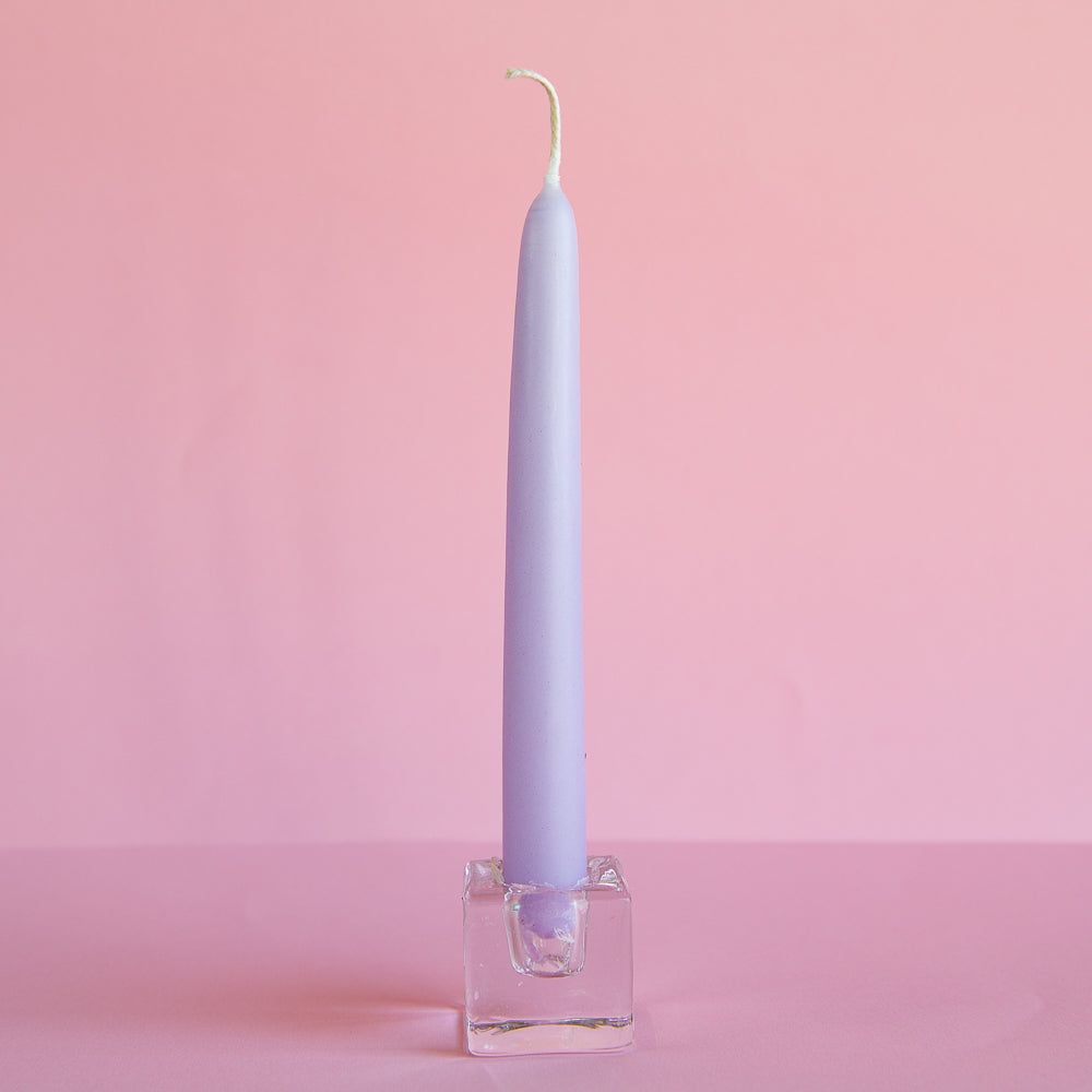 Tapered Candle - Lilac Snow 18cm