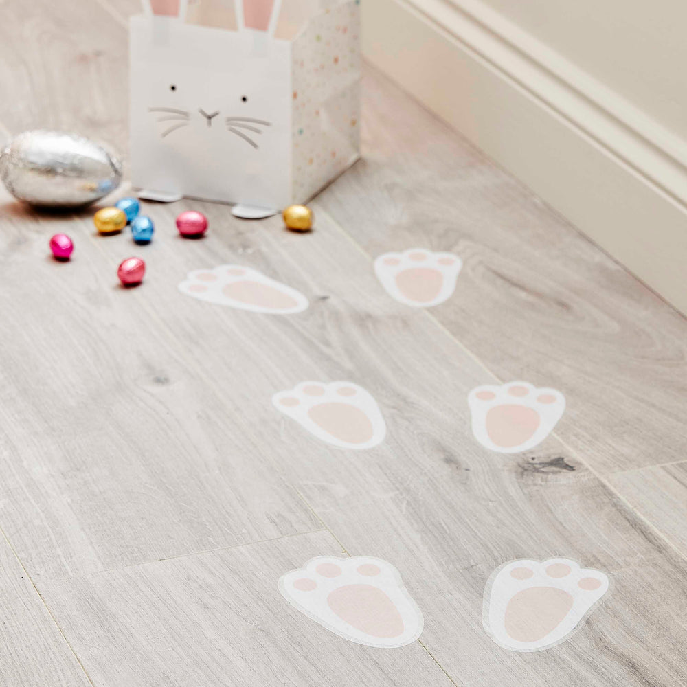 Easter Bunny Footprint Floor Stickers