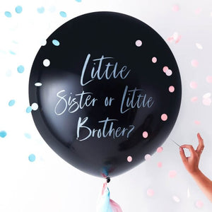 
                  
                    Load image into Gallery viewer, Gender Reveal Little Brother Or Sister Balloon Kit
                  
                
