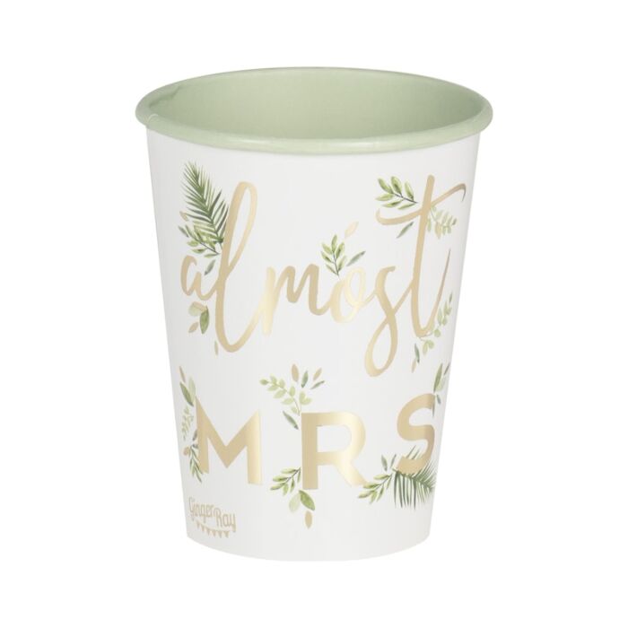 
                  
                    Load image into Gallery viewer, Gold Foiled Almost Mrs Hens Party Paper Cups
                  
                