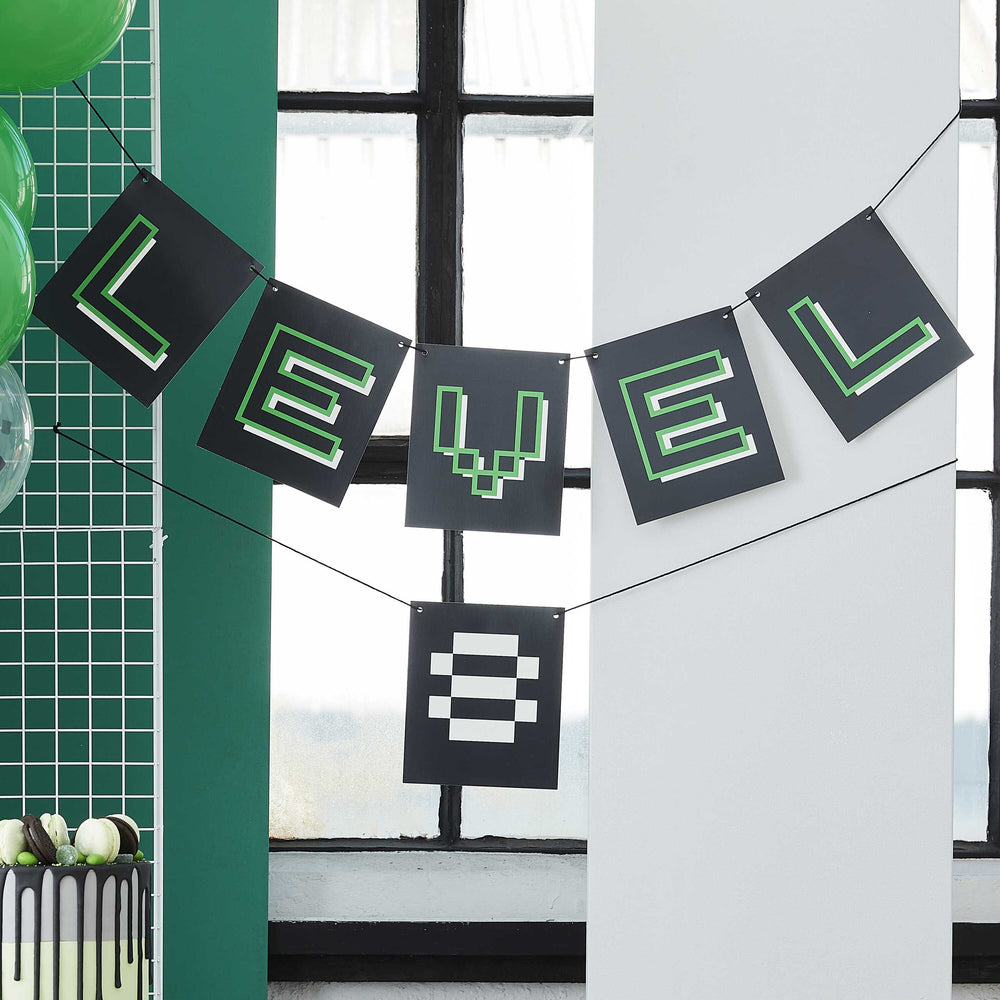 Customisable Age Black and Green Bunting