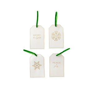 
                  
                    Load image into Gallery viewer, Glam Snowflakes Gift Tag Set 16pk
                  
                