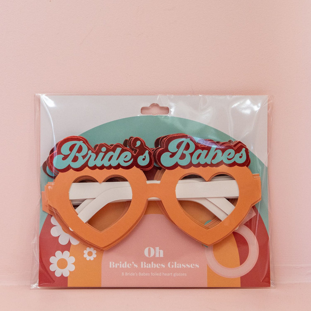 Bride's Babes Fun Heart Shaped Glasses 8pk