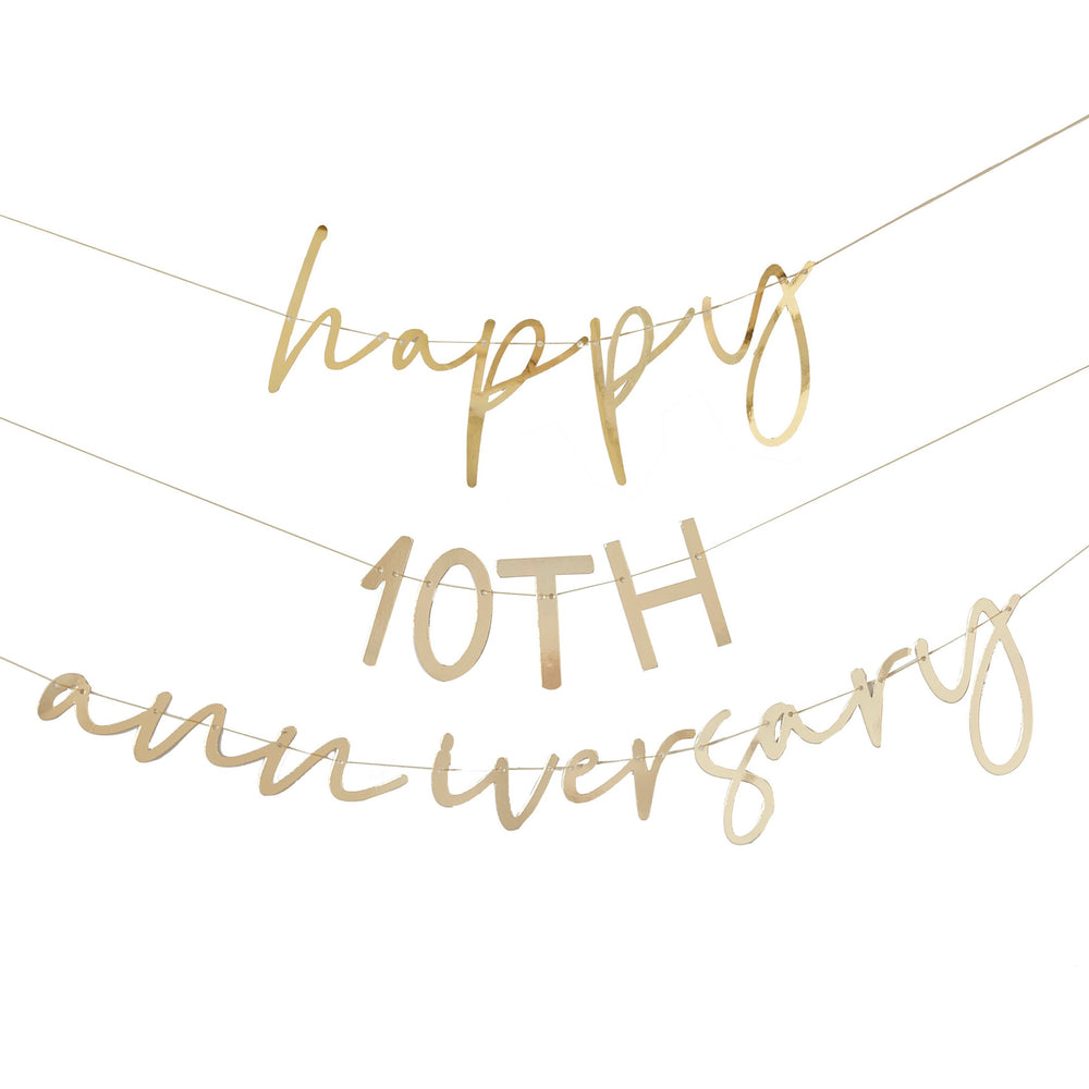 
                  
                    Load image into Gallery viewer, Gold Customisable Anniversary Bunting
                  
                