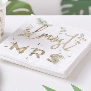 
                  
                    Load image into Gallery viewer, Gold Foiled Almost Mrs Hens Party Napkins
                  
                
