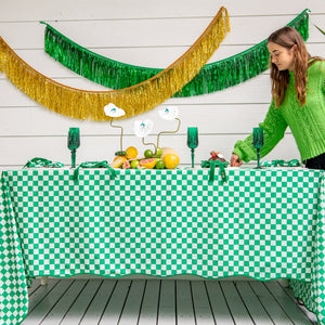 
                  
                    Load image into Gallery viewer, Green Checkered Tablecloth
                  
                