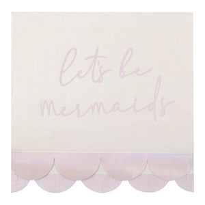 
                  
                    Load image into Gallery viewer, Mermaid Paper Napkins Let&amp;#39;s Be Mermaids
                  
                