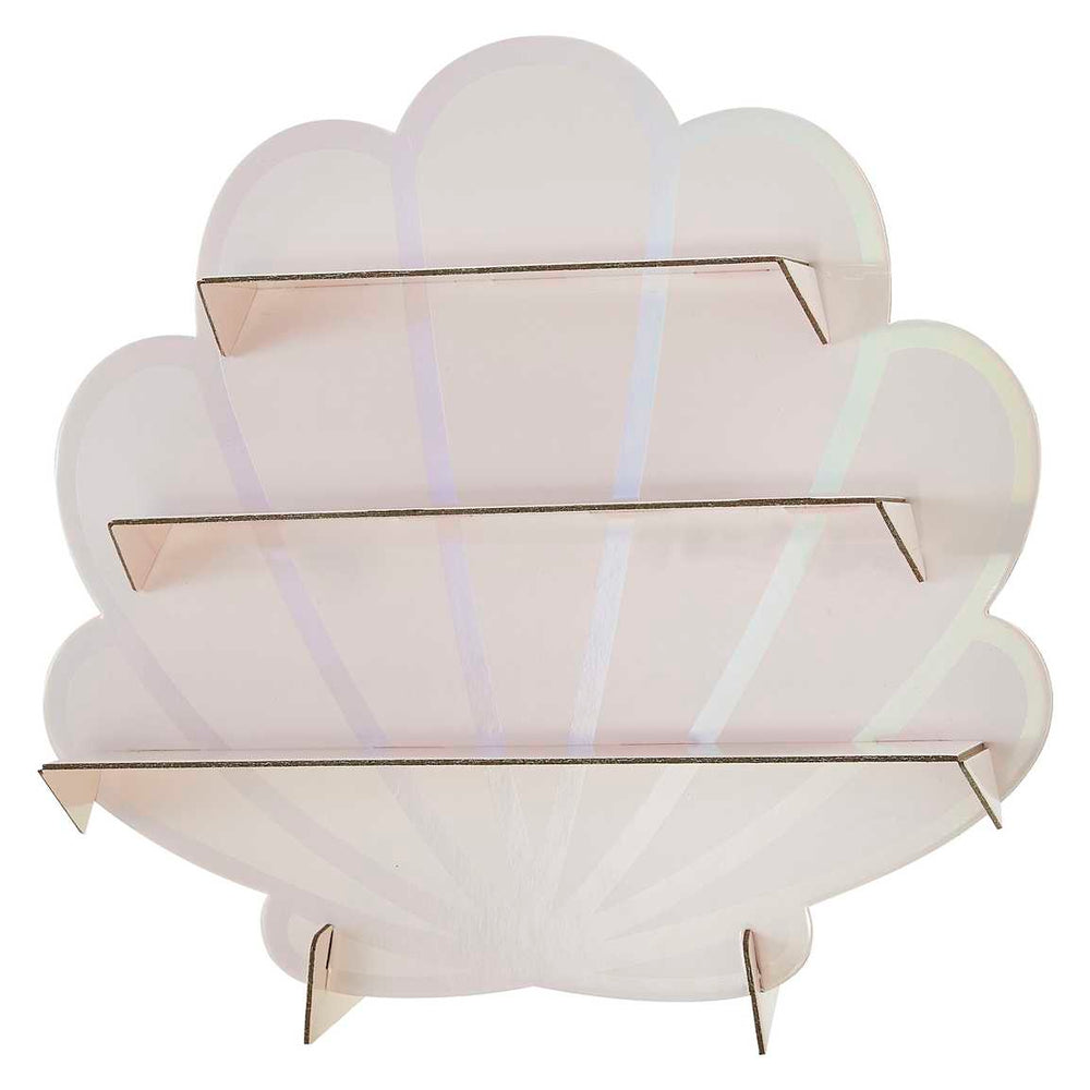 
                  
                    Load image into Gallery viewer, Iridescent and Pink Mermaid Shell Shaped Treat Stand
                  
                