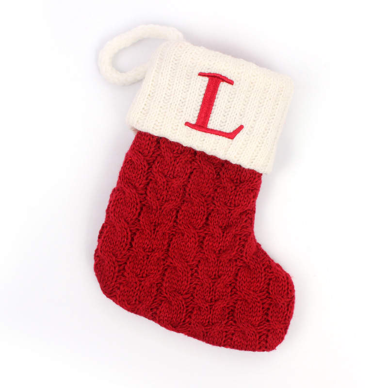 
                  
                    Load image into Gallery viewer, Woven Mini Alphabet Christmas Stocking
                  
                