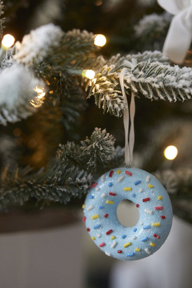 
                  
                    Load image into Gallery viewer, Light Blue Doughnut Hanging Ornament
                  
                