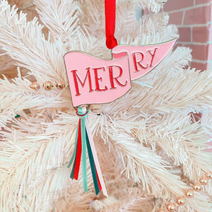 
                  
                    Load image into Gallery viewer, Merry Party Pennant Enamel Ornament
                  
                