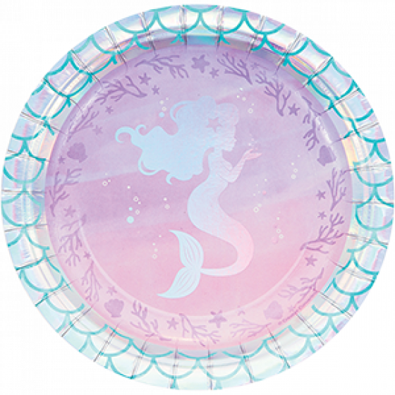 Mermaid Shine Iridescent Paper Plates